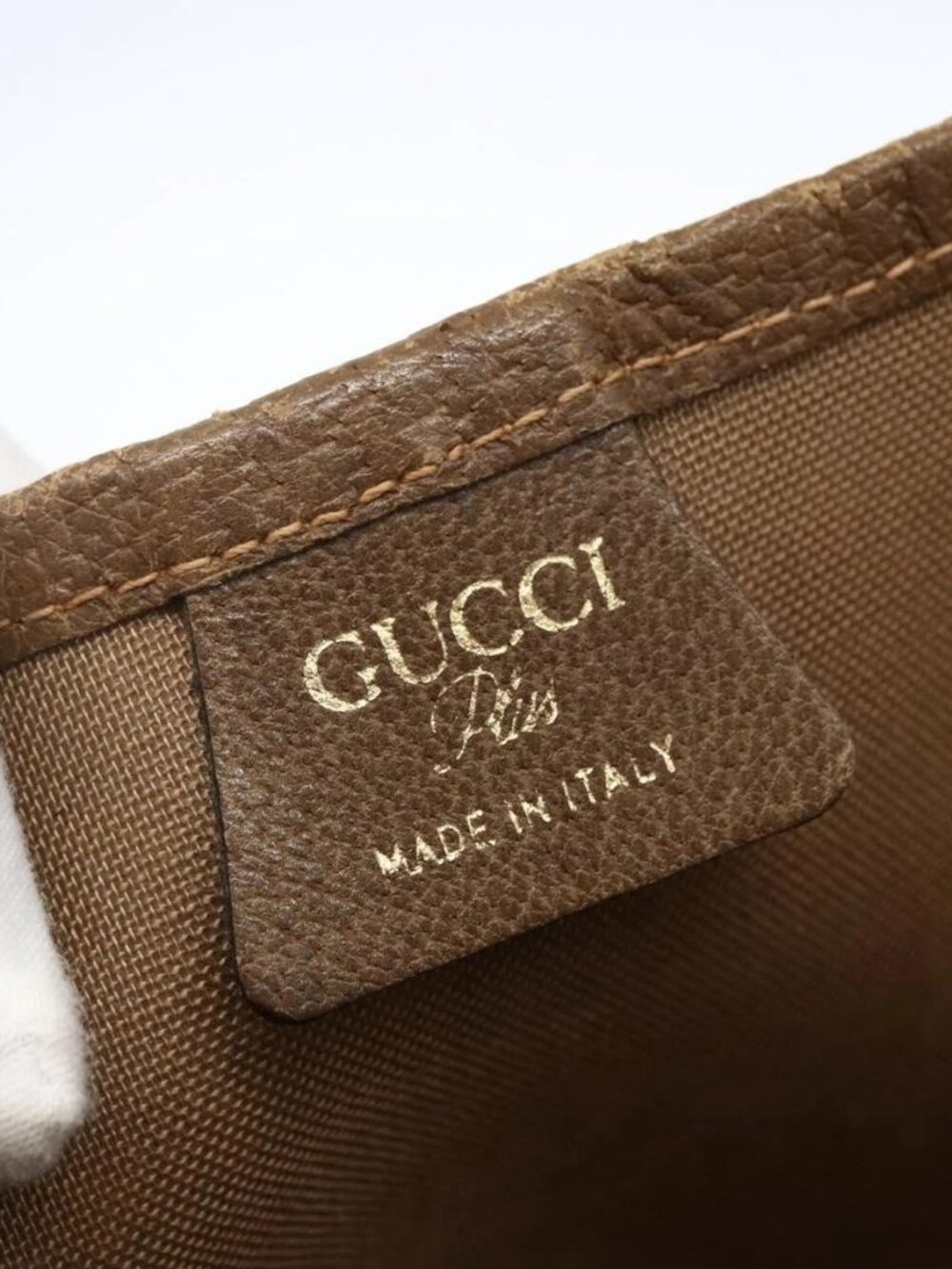 GUCCI GG Plus Supreme Web Sherry Line Tote Bag - Picture 10 of 16